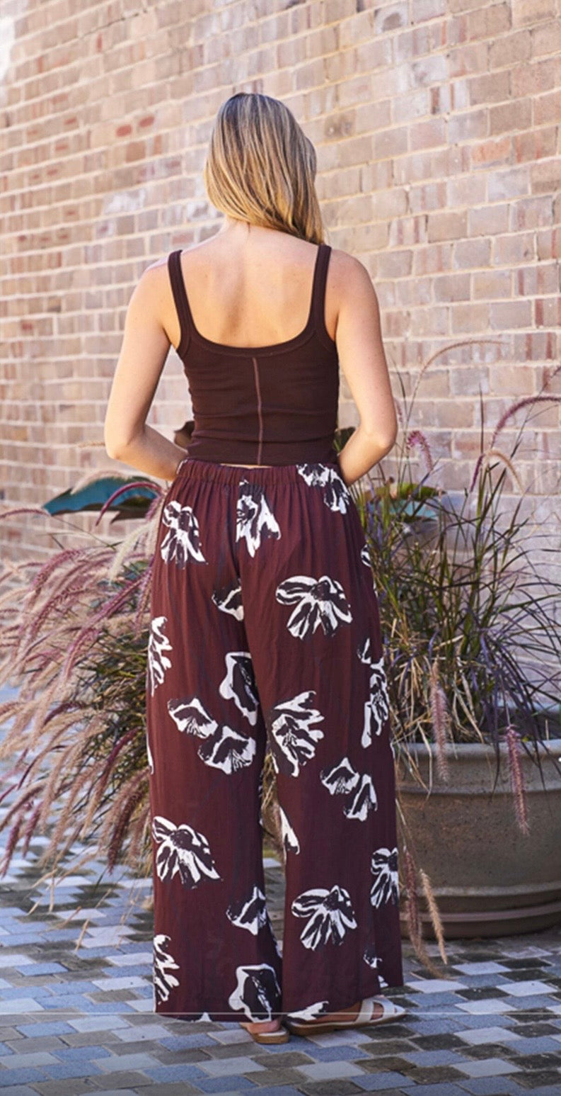 Boho Australia | Burton Pants - Brown Floral