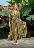 The Willow | Olive midi boho dress by Boho Australia
