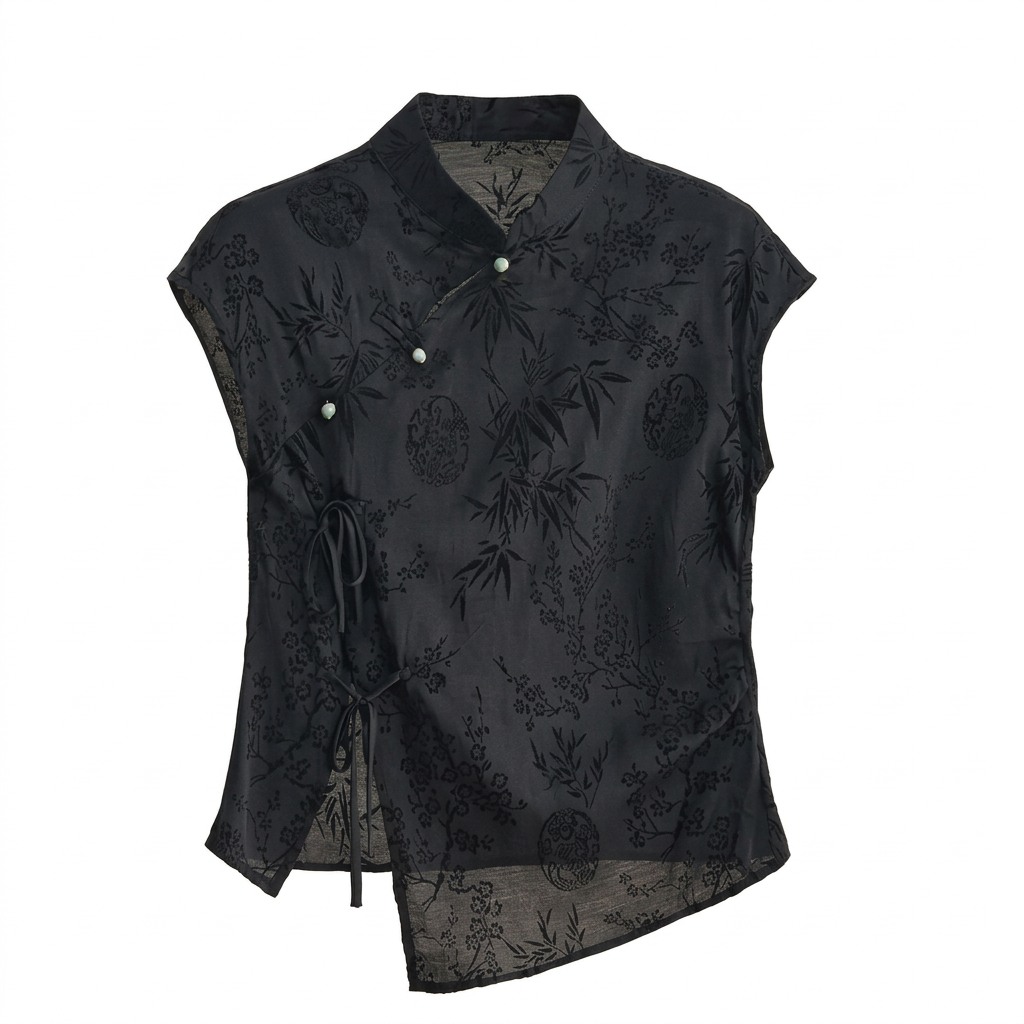 Black Jacquard Top