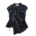 Black Jacquard Top
