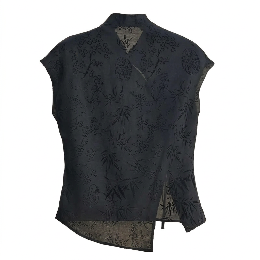 Black Jacquard Top